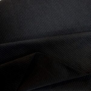 Ribbing Fabric Tubular Square Rib Black