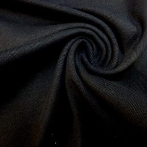 Ribbing Fabric Tubular Fine Rib Black