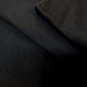 Ribbing Fabric Tubular Fine Rib Black