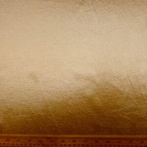 Satin Fabric Embossed Gatsby Flowers Gold Sand