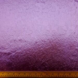 Satin Fabric Embossed Gatsby Flowers Mauve