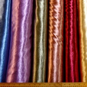 Satin Fabric Embossed Gatsby Flowers