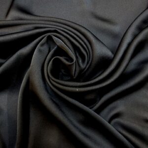 Satin Fabric Soft Viscose Liquid Movement Satin Black