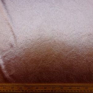 Satin Fabric Embossed Gatsby Flowers Dusky Pink
