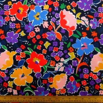 T-Shirting Fabric South Pacific Floral Black Multi