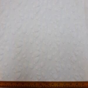 T-Shirting Fabric 3D Leaf White