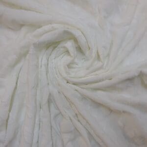 T-Shirting Fabric 3D Leaf White