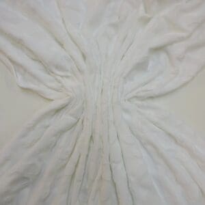 T-Shirting Fabric 3D Leaf White