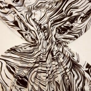 T-Shirting Fabric Zebras Went This Way Black White