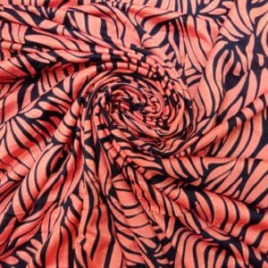 T-Shirting Fabric Wave Fins Pink