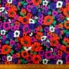 T-Shirting Fabric Marabou Poppy Cerise Orange Black