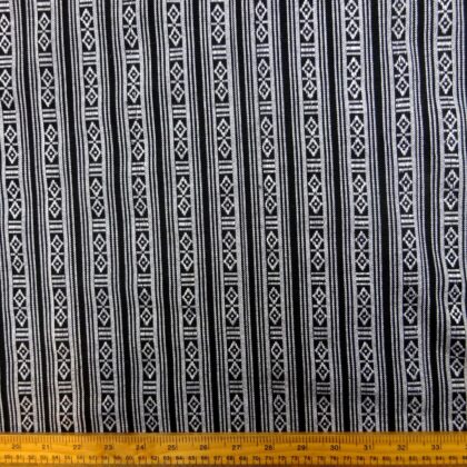 Twill Fabric Woven Machu Picchu Black White