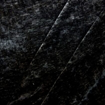 Velvet Fabric Curtaining Chenille Black