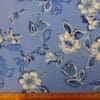 Viscose Fabric Floral Dutch Girl Pansy Wedgewood