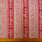 Viscose Fabric Floral Lacy Stripe Terracotta Pink
