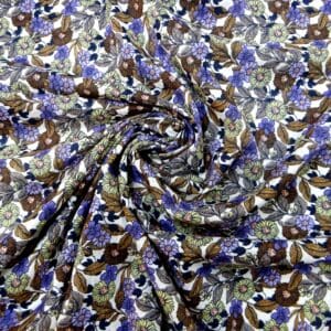 Viscose Fabric Floral Daisy Renegade White/Lemon/Multi