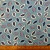 Viscose Fabric Fruity Popping Papayas Blue