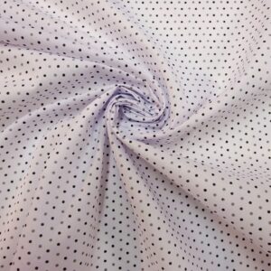 Polyester Cotton Fabric Dot To Dot Grey