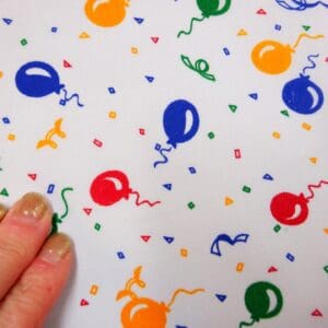 Polyester Cotton Fabric Balloons Multi Royal