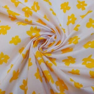 Polyester Cotton Fabric Forget Me Knot Yellow