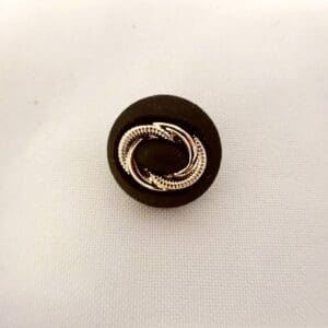 Gold Swirl Black Button Shanked