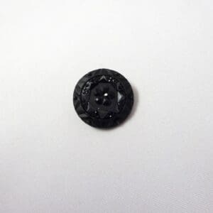Buttons Shanked Pansy Faceted Black