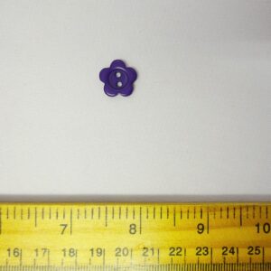 Novelty Buttons Small Flower Purple 15mm