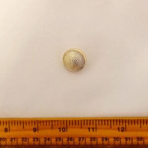 Buttons 22mm Domed Shanked Gold Code Nat