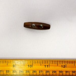 Toggle Buttons Wooden Brown 2 Hole