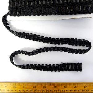 Trimming Braid Black Rattan