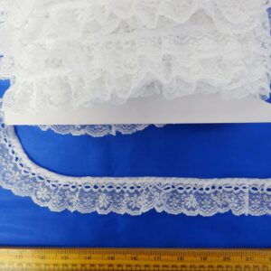 Lace Trimming 4cm Frilled Eyelet Eileen White