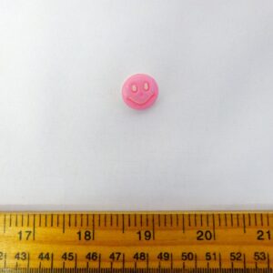Novelty Buttons Smiley Face Pink