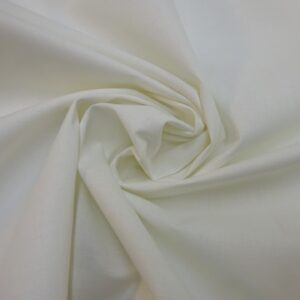 Cotton Fabric Poplin Plain Ivory