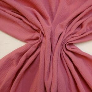 Cotton Fabric Double Gauze Plain Colours Rose Pink