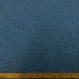 Cotton Fabric Double Gauze Plain Colours Denim Blue