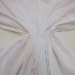 Cotton Fabric Double Gauze Plain Colours White