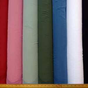 Cotton Fabric Double Gauze Plain Colours
