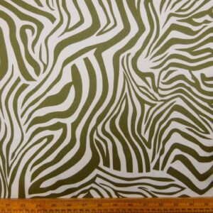 Crepe De Chine Fabric The Khaki Zebra