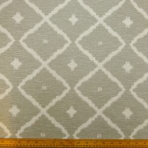 Curtain Fabric Obvious Dot Diamond Grey Ivory