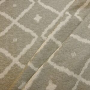 Curtain Fabric Obvious Dot Diamond Grey Ivory