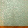Curtain Fabric Satinized Frothy Ferns Aqua Grey