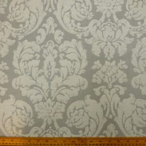 Curtain Fabric Light Weight Tapestry Buckingham Rose Grey Cream