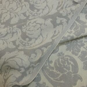 Curtain Fabric Light Weight Tapestry Buckingham Rose Grey Cream