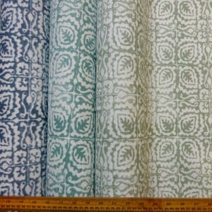 Curtain Fabric Canvas 4 Leaf Clover Ivory