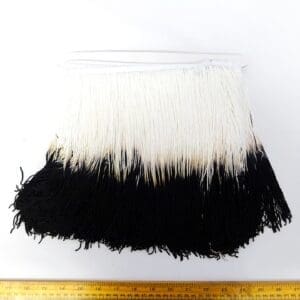 Ombre Fringe 10inch White to Black