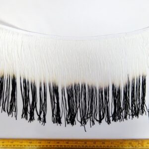 Ombre Fringe 10inch White to Black