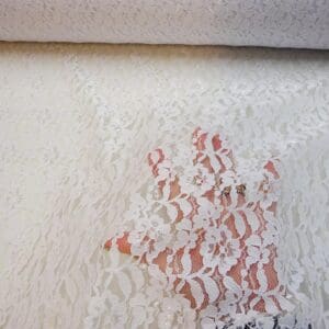 Lace Fabric Corded Maxine And Molly White