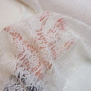 Lace Fabric Scallop Bouquet White