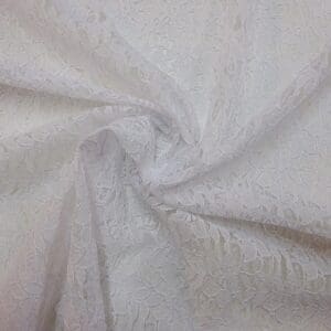 Lace Fabric Scallop Bouquet White