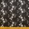Linen Look Fabric Suiting Embroidered Anglais Floral Black Ivory